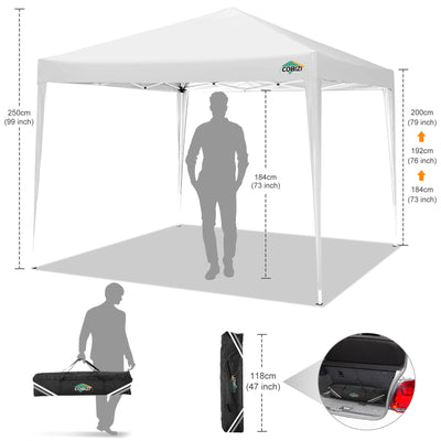 COBIZI Pop Up Canopy Gazebo Outdoor Shade Tent 10'X10' With 4 Sand Bag SPC000265