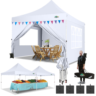COBIZI Pop-Up-Überdachungs-Pavillon für den Außenbereich, 3,6 x 2,5 m, mit 4 Sandsäcken