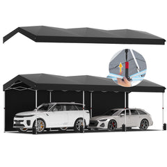 COBIZI 10'x30' Pop Up Canopy-Easy Up Carport Canopy with One Push Setup-Outdoor Sun Shade&Waterppof Tent for Parties, Camping, Events-with 3 Sidewalls,Wheel Bag,4 Weight Bags,4 Ropes& 12 Stakes