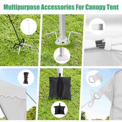 HOTEEL Canopy 10'x20' Pop Up Canopy Tent Heavy Duty Waterproof Adjustable Commercial Instant Canopy Outdoor Party Canopy Parties,Wedding,Outside Patio,Event,Backyard