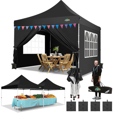 COBIZI Pop-Up-Überdachungs-Pavillon für den Außenbereich, 3,6 x 2,5 m, mit 4 Sandsäcken