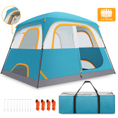 COBIZI 6 Person Tent for Camping, Easy Setup Camping Tent with Rainfly & Screen Windows for Camping/Traveling/Family Gathering/Hiking/Beach
