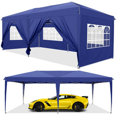 COBIZI 10x20 Pop up Heavy Duty Canopy with 6 Sidewalls,Waterproof Commercial Tent,Outdoor Gazebo for Wedding Party with Wheeled Bag