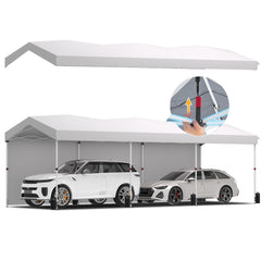 COBIZI 10'x30' Pop Up Canopy-Easy Up Carport Canopy with One Push Setup-Outdoor Sun Shade&Waterppof Tent for Parties, Camping, Events-with 3 Sidewalls,Wheel Bag,4 Weight Bags,4 Ropes& 12 Stakes