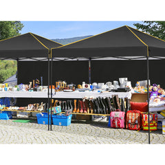 COBIZI 10'x10' Pop Up Canopy Tent with 4 Removable Sidewalls,Waterproof Commercial Instant Gazebo Outdoor Tents for Party/Exhibition/Picnic with Carry Bag