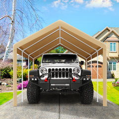 Hoteel 10'x20' Carport Heavy Duty Galvanized Car Canopy Tents with Powder-Coated Steel Frame, Quick Assembly Steel Shelter with All-Season Tarp for Outdoor Truck Boat Car Port Party Storage
