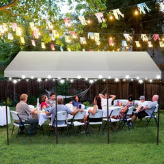 YUEBO Outdoor Carport 10x20ft Heavy Duty Canopy Storage Shed, Portable Garage Party Tent, Portable Garage with Removable Sidewalls & Doors All-Season Tarp for Car, Truck, Party, White