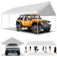 Carport Canopy, COBIZI 12x20ft Heavy Duty Canopy, Portable Car Garage with Built-in Sandbags, Waterproof Car Tent Garage Shelter