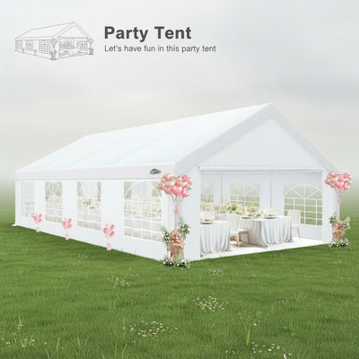COBIZI 20'x40' Heavy Duty  Party Canopy with 12 Sidewalls & Built-in Sandbags SPC168