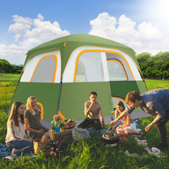 COBIZI 6 Person Tent for Camping, Easy Setup Camping Tent with Rainfly & Screen Windows for Camping/Traveling/Family Gathering/Hiking/Beach
