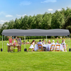 COBIZI 10'x30' Pop Up Canopy-Easy Up Carport Canopy with One Push Setup-Outdoor Sun Shade&Waterppof Tent for Parties, Camping, Events-with 3 Sidewalls,Wheel Bag,4 Weight Bags,4 Ropes& 12 Stakes