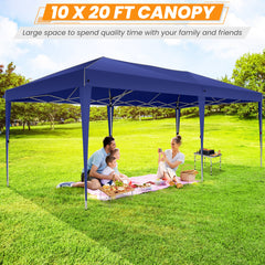 COBIZI 10x20 Pop up Heavy Duty Canopy with 6 Sidewalls,Waterproof Commercial Tent,Outdoor Gazebo for Wedding Party with Wheeled Bag