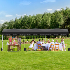 COBIZI 10'x30' Pop Up Canopy-Easy Up Carport Canopy with One Push Setup-Outdoor Sun Shade&Waterppof Tent for Parties, Camping, Events-with 3 Sidewalls,Wheel Bag,4 Weight Bags,4 Ropes& 12 Stakes