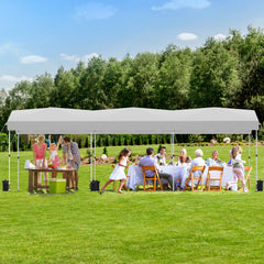 COBIZI 10'x30' Pop Up Canopy-Easy Up Carport Canopy with One Push Setup-Outdoor Sun Shade&Waterppof Tent for Parties, Camping, Events-with 3 Sidewalls,Wheel Bag,4 Weight Bags,4 Ropes& 12 Stakes