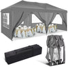 Cobizi 10'x10'、10'x20'、10'x30'Pop up Canopy Tent, Protable Canopy Tent with 6 Sidewalls Waterproof Commercial Pop up Tent for Parties, Wedding, Camping, Courtyard with Carry Bag,White