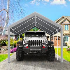 Hoteel 10'x20' Carport Heavy Duty Galvanized Car Canopy Tents with Powder-Coated Steel Frame, Quick Assembly Steel Shelter with All-Season Tarp for Outdoor Truck Boat Car Port Party Storage
