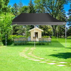 COBIZI 10'x20' Pop up Canopy Tent with 6 Removable Sidewalls, Instant Outdoor Canopy Shelter with Upgrade Raised Roof and Carry Bag