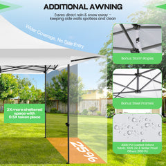 Hoteel 13x13 Pop up Canopy with 4 Removable Sidewalls, Outdoor Canopy Tents for Parties Wedding, High Stability, Instant Sun Protection Shelter with Upgrade Raised Roof and Carry Bag