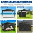 HOTEEL Pop up Canopy Tent 10x10 Commercial Instant Canopy with 4 Sidewalls & Carry Bag,Portable Tent for Parties Beach Camping Party Event Shelter Sun Shade