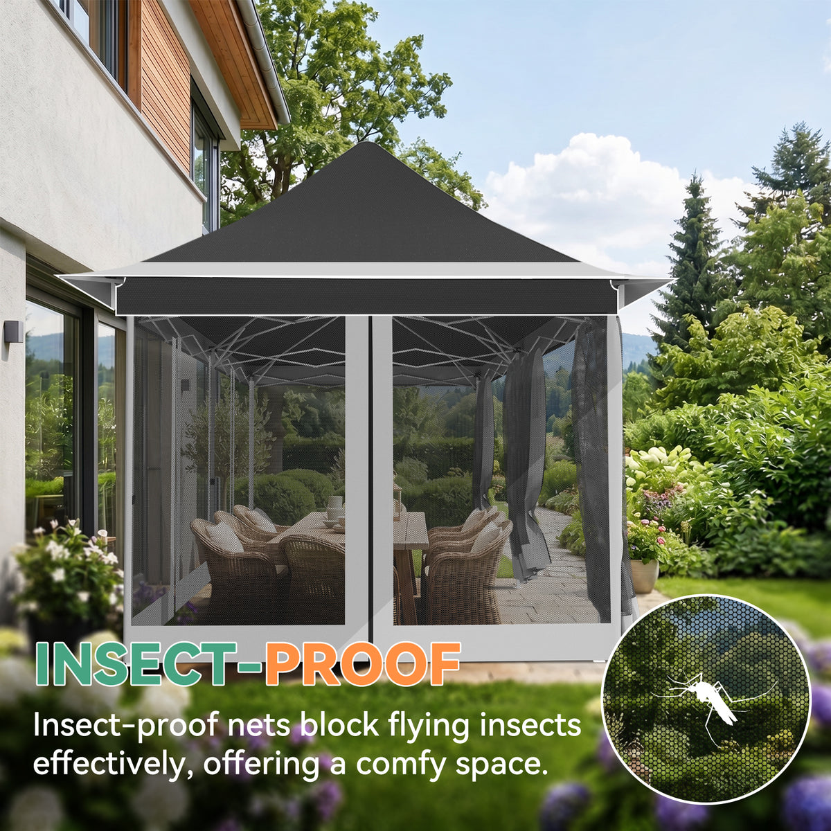 COBIZI 12'x20' Pop Up Gazebo Easy Setup with Mosquito Netting SPC251