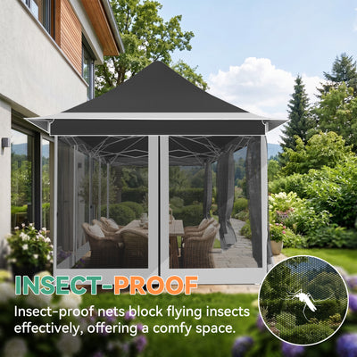 COBIZI 12'x20' Pop Up Gazebo Easy Setup with Mosquito Netting SPC251