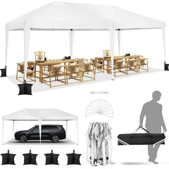 HOTEEL 10'x20' Pop up Canopy,Waterproof Outdoor Commercial Instant Tent,for Parties Beach Camping Event Shelter Wedding