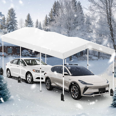 COBIZI 10'x30' Pop Up Canopy-Easy Up Carport Canopy with One Push Setup-Outdoor Sun Shade&Waterppof Tent for Parties, Camping, Events-with 3 Sidewalls,Wheel Bag,4 Weight Bags,4 Ropes& 12 Stakes