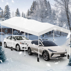 COBIZI 10'x30' Pop Up Canopy-Easy Up Carport Canopy with One Push Setup-Outdoor Sun Shade&Waterppof Tent for Parties, Camping, Events-with 3 Sidewalls,Wheel Bag,4 Weight Bags,4 Ropes& 12 Stakes