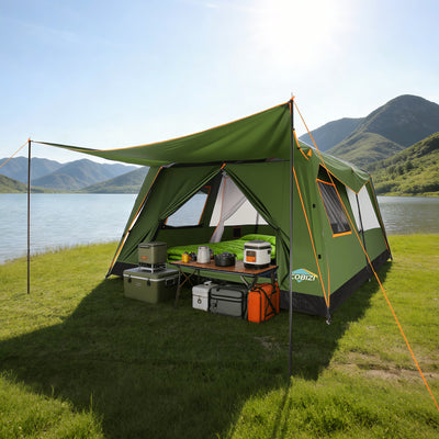 COBIZI 10 Person Large  2 Room Camping Tent With Removable Awning , 3 Minutes Instant Setup SPC269