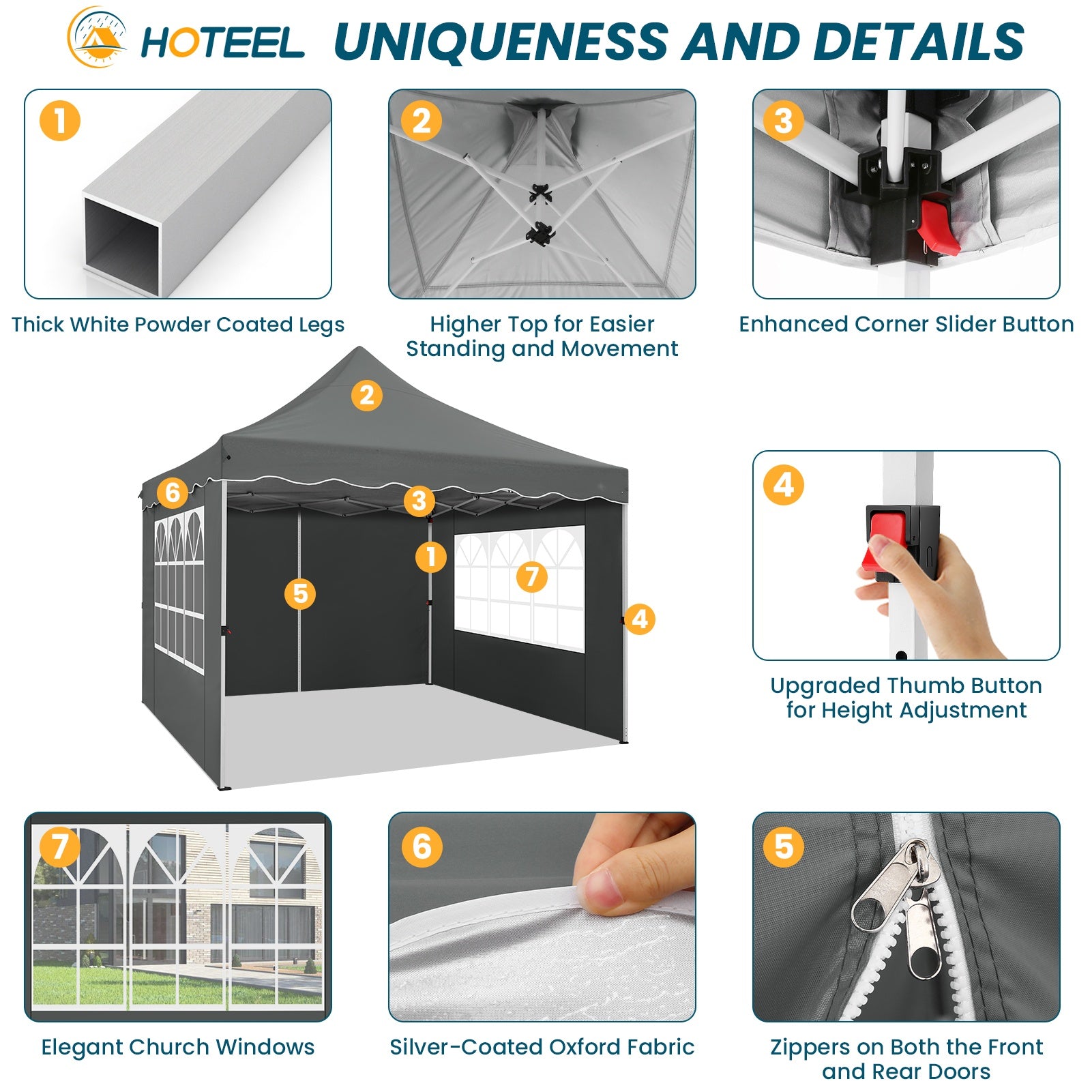 COBIZI 10'X10' Pop Up Canopy With 4 Sand Bag & Carry Bag SPC134