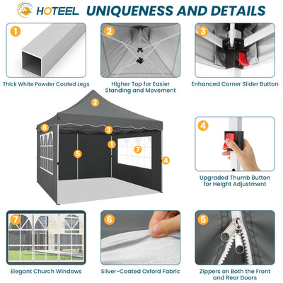 COBIZI 10'X10' Pop Up Canopy With 4 Sand Bag & Carry Bag SPC134