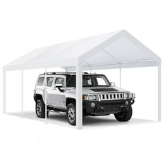 Hoteel 10'x20' Carport Heavy Duty Galvanized Car Canopy Tents with Powder-Coated Steel Frame, Quick Assembly Steel Shelter with All-Season Tarp for Outdoor Truck Boat Car Port Party Storage