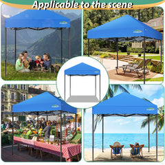 COBIZI 6.5x6.5 FT Pop up Canopy, Waterproof Commercial Canopy Tent,Outdoor Garden Gazebo, with Carry Bag