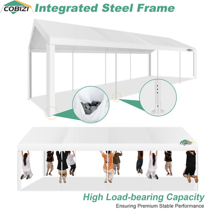 COBIZI 10'x30' Heavy Duty Party Tent  with Removable Sidewall Windows SPC000124