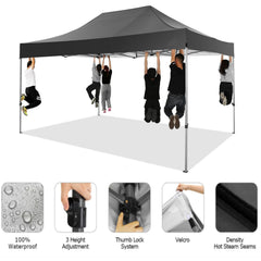 COBIZI 10'x15' Heavy Duty Pop Up Canopy Tent with 4 Sidewalls, Party Tent Outdoor Canopy UV50+ Waterproof Canopy Tent Event Shelter for Parties, Commercial-Series, 3 Adjustable Heights, White