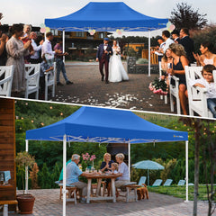 HOTEEL 10x15 Pop Up Canopy Tent Heavy Duty Easy Up Outdoor Canopy Commercial Event Tent Wedding with Roller Bag,UV 50+ & Upgraded No Water Accumulation,Thick Hexagonal Legs