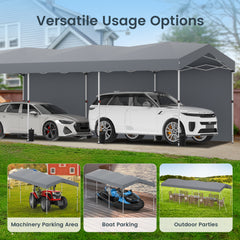 COBIZI 10'x30' Pop Up Canopy-Easy Up Carport Canopy with One Push Setup-Outdoor Sun Shade&Waterppof Tent for Parties, Camping, Events-with 3 Sidewalls,Wheel Bag,4 Weight Bags,4 Ropes& 12 Stakes
