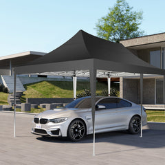 HOTEEL 10' x 20' Pop up Canopy Tent,Heavy Duty Waterproof Commercial Instant Gazebo,Outdoor Canopy for Party,Wedding,Event,Backyard,Black