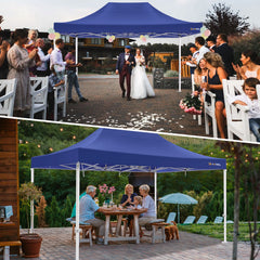 HOTEEL 10x15 Pop Up Canopy Tent Heavy Duty Easy Up Outdoor Canopy Commercial Event Tent Wedding with Roller Bag,UV 50+ & Upgraded No Water Accumulation,Thick Hexagonal Legs