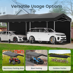 COBIZI 10'x30' Pop Up Canopy-Easy Up Carport Canopy with One Push Setup-Outdoor Sun Shade&Waterppof Tent for Parties, Camping, Events-with 3 Sidewalls,Wheel Bag,4 Weight Bags,4 Ropes& 12 Stakes