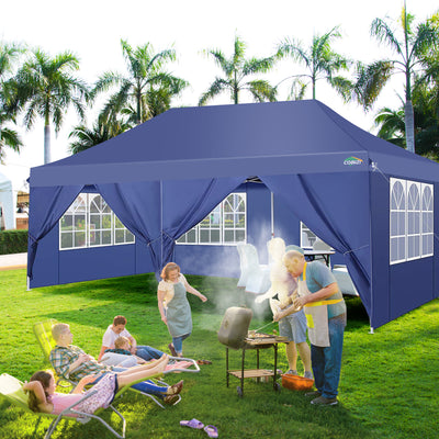 COBIZI 10'x20' Pop Up Waterproof Party Tent Canopy with 6 Removable Sidewalls AMA5924