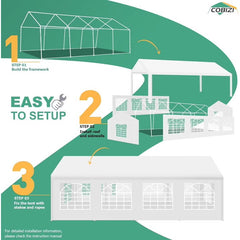 COBIZI 13x26 Heavy Duty Canopy Tent, Party Wedding Tent with Removable Sidewalls