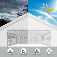 COBIZI Heavy Duty Carport Tragbare Garage 10'X20' Car Canopy Shelter