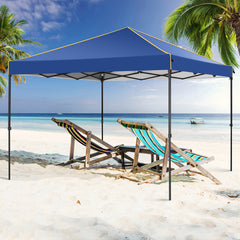 HOTEEL 10' x 10' Outdoor Canopy Party Tent EZ Pop Up Canopy Portable Commercial Instant Canopy Shelter Tent Waterproof Gazebo with 4 Sidewalls & Carry Bag,Stakes & Ropes