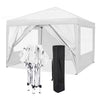 Cobizi 10'x10'、10'x20'、10'x30'Pop up Canopy Tent, Protable Canopy Tent with 6 Sidewalls Waterproof Commercial Pop up Tent for Parties, Wedding, Camping, Courtyard with Carry Bag,White