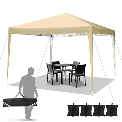 COBIZI 10x10 Pop Up Canopy Tent, Outdoor Instant Commercial Gazebo, Shade Shelter Waterproof Tents for Backyard Parties Event,Blue
