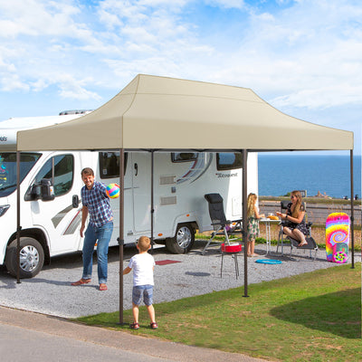 COBIZI 10x20 Heavy Duty Canopy Tent with 6 Removable Sidewalls,Pop up Outdoor Commercial Party Wedding Tent with Roller Bag,Waterproof & UV 50+,Khaki