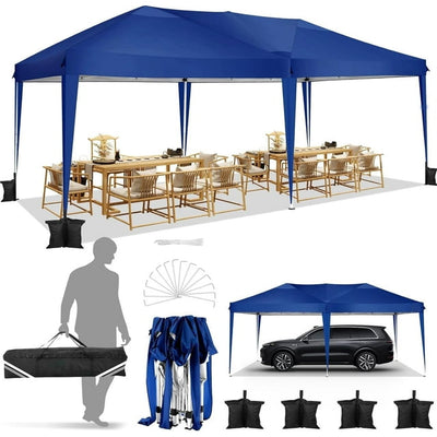 HOTEEL 10'x20' Pop up Canopy,Waterproof Outdoor Commercial Instant Tent,for Parties Beach Camping Event Shelter Wedding