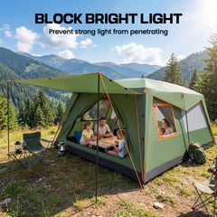 HOTEEL 10 Person Camping Tent Family Tents, Instant Cabin Tents, Family Cabin Multi Room Pop Up Tents Car Camping for Parties, Music Festival Tent, Big, Easy Up, Included Storage Pockets