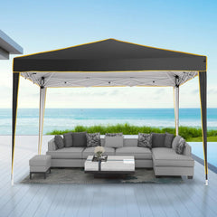 HOTEEL Pop up Canopy Tent 10x10 Commercial Instant Canopy with 4 Sidewalls & Carry Bag,Portable Tent for Parties Beach Camping Party Event Shelter Sun Shade